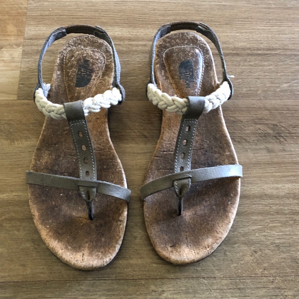 North Face Bridgeton Braid Slingback Sandals 6.5M Grey
